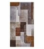 Brown Abstract Polypropylene 5 ft x 2 ft Machine Made Runner
