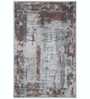 Brown Abstract Polypropylene 5 ft x 7 ft Machine Made Carpet