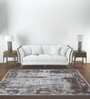 Brown Abstract Polypropylene 5 ft x 7 ft Machine Made Carpet