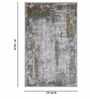 Brown Abstract Polypropylene 5 ft x 7 ft Machine Made Carpet