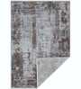 Brown Abstract Polypropylene 5 ft x 7 ft Machine Made Carpet