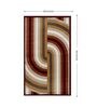 Brown Abstract Polypropylene 5 ft X 7 ft Machine Made Carpet