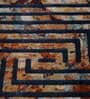 Brown Abstract Polypropylene 5 ft X 7 ft Machine Made Carpet