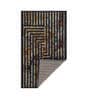 Brown Abstract Polypropylene 5 ft X 7 ft Machine Made Carpet