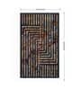 Brown Abstract Polypropylene 5 ft X 7 ft Machine Made Carpet