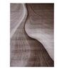 Brown Abstract Polypropylene 6 ft x 4 ft Machine Made Carpet