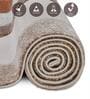 Brown Abstract Polypropylene 6 ft x 4 ft Machine Made Carpet
