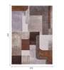 Brown Abstract Polypropylene 6 ft x 4 ft Machine Made Carpet