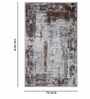Brown Abstract Polypropylene 6 ft x 9 ft Machine Made Carpet
