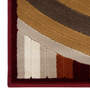 Brown Abstract Polypropylene 6 ft x 9 ft Machine Made Carpet