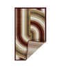 Brown Abstract Polypropylene 6 ft x 9 ft Machine Made Carpet