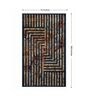 Brown Abstract Polypropylene 6 ft x 9 ft Machine Made Carpet