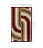 Brown Abstract Polypropylene 6 ft x 9 ft Machine Made Carpet