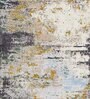 Brown Abstract Wool 4 ft x 6 ft Hand Knotted Carpet