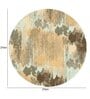 Brown Abstract Wool 5 ft x 5 ft Hand Tufted Carpet