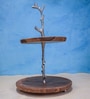 2 Tier Brown Acacia Wood Appetizer Platter