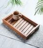 Brown Acacia Wood  Serving Tray