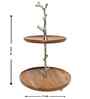 2 Tier Brown Acacia Wood Appetizer Platter
