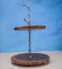 2 Tier Brown Acacia Wood Appetizer Platter