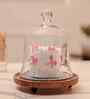 Glass Cloche with Brown Acacia Wood Base