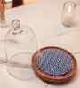 Glass Cloche with Brown Acacia Wood Base