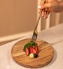 Brown Acacia Wood Serving Platter with Laser Etching