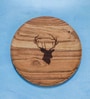 Brown Acacia Wood Serving Platter with Laser Etching
