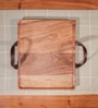 Brown Acacia Wood Serving Tray