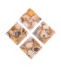 Brown Agate Square Coasters