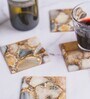 Brown Agate Square Coasters