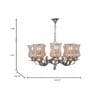 Brown Aluminium and Glass Shaded Chandelier
