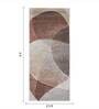 Brown and Beige Abstract Polypropylene 5 ft x 2.5 ft Machine Made Runner