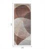 Brown and Beige Abstract Polypropylene 5 ft x 2 ft Machine Made Runner