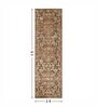 Brown and Beige Persian 2x3 Feet Machine Made Runner