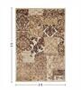 Brown and Beige Persian 3x5 Feet Machine Made Carpet