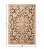 Brown and Beige Persian 3x5 Feet Machine Made Carpet