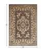 Brown and Beige Persian 3x5 Feet Machine Made Carpet