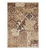 Brown and Beige Persian 4x6 Feet Machine Made Carpet