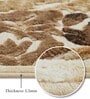 Brown and Beige Persian 4x6 Feet Machine Made Carpet