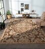 Brown and Beige Persian 4x6 Feet Machine Made Carpet