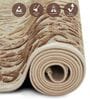 Brown and Beige Persian 4x6 Feet Machine Made Carpet