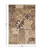 Brown and Beige Persian 4x6 Feet Machine Made Carpet