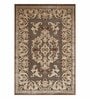 Brown and Beige Persian 5x7 Feet Machine Made Carpet