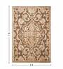 Brown and Beige Persian 5x7 Feet Machine Made Carpet