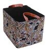 Brown and Black Cotton Foldable Cloth Organiser