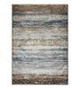 Brown and Blue Abstract 3x5 Feet Machine Made Carpet