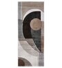 Brown and Brown Geometrical Polypropylene 5 ft x 2.5 ft Machine Made Runner