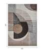Brown and Brown Geometrical Polypropylene 6 ft x 4 ft Machine Made Carpet