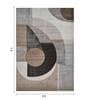 Brown and Brown Geometrical Polypropylene 7 ft x 5 ft Machine Made Carpet