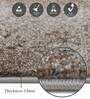 Brown and Cream Abstract Polypropylene 5 ft x 2.5 ft Machine Made Runner